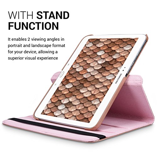kwmobile Hülle für Samsung Galaxy Tab 3 10.1 P5200 / P5210 / P5220 – 360° Standfunktion Case Tablet Schutzhülle Kunstleder – Smart Cover Tabletcase Rosegold - 8