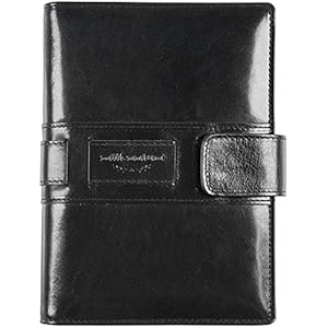 Echtes Leder Agenda Handmade in Italy - Millennium - Täglich 15x21 Täglich-wöchentlich 17x24 schwarz