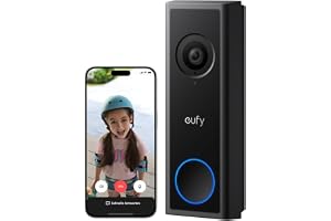 eufy Video Doorbell C30, batteridriven, 2K FHD, 16:9 utvidgad vy, enkel installation, live videosamtal, mänsklig och rörelsed