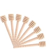 Fdit 50 Pezzi Miele Bastoncini, Mini Tarros in Legno Famiglia Portatile Mini Marmellata di Miele Barattolo di Dispensando Rac