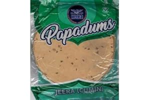 Heera Jeera Papadums (cumin) - 200 g - Lot de 4