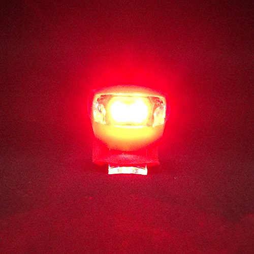 Collory ► mini LED Silikon-Beleuchtung Set inkl. Batterien 6V | Kinderwagenbeleuchtung | Lampen-Set | Rollstuhl-Leuchten | Blinklicht | Sicherheitsbeleuchtung | Warnlicht | Rot-Weiß | einfache Montage: Clip-On - 7