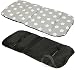 REVERSIBLE cotton & minky Pram INSERT, LINER covers Universal ( L star / black )