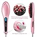 BEAUTY STAR® Hair Straighteners, Soriace Professional Digital Anti Static Ceramic Hair Straightening Brush Heating Detangling Hair Comb Paddle Brush For Faster Straightening Styling (Pink)