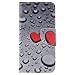 Price comparison product image For iPhone 6/ 6S Leather Flip Case Cover,Meet de Painted pattern PU Leather Stand Function Protective Cases Covers with Card Slot Holder Wallet Book Design,Soft TPU Silicone Inner Bumper Full Protection Cover Detachable Hand Strap for iPhone 6/ 6S - Love water drops