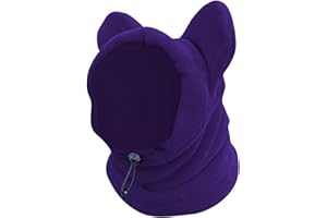predolo Dog Hood Warm Hat, Winter Dog Hat, Thickened Neck Warmer Scarf Ears Hoodie, Hat Head Wrap, Adjustable Soft Windproof Hooded Pet Ear Muffs, Noise Protection for Calm and Sleep for Your Pets