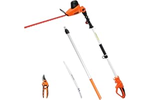 GARCARE Electric Hedge Trimmers Corded Long Reach 4.8Amp Pole Hedge Shears Corded | Hedge Clippers | Tree Trimmer, 18 inch Laser Cut Blade