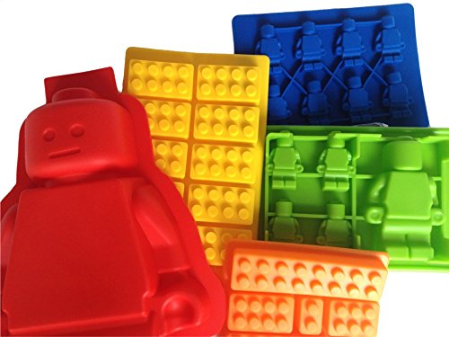 Bausteine, Eiswürfelschalen – Formen aus Silikon; 5er-Set - 2
