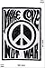 Produktbild Patch - Make Love Not War - Peace Frieden Patch - Dope Marihuana Gras Patches - Aufnäher Embleme Bügelbild Aufbügler