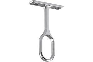 Gedotec Schrankrohrlager Mittelträger-Halterung für Kleiderstange OVAL - TUBES | Metall Chrom poliert | Schrankrohrhalter für Ovalstange 30 x 15 mm | 1 Stück - Stangen-Halterung Garderobenstange