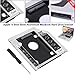 Price comparison product image Hard Drive Sata Caddy Tray Universal Unibody 2.5" Inches/9.5mm Apple Macbook Pro Superdrive 13" 15" 17" Inches iMac Mini Notebook CD/DVD Optical Bay Drive Slot 2nd SSD HDD Data Storage Semi-Aluminium Hard Disk Replacement Bracket Module Tray Enclosure Adapter Bay Plug & Play Supports Hot Swapping with Screwdriver