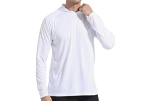 Arcweg Rash Vest Mens Long Sleeves Rashguard Swimming Shirts Running Gym Hoodie Tops UV Protection UPF 50+ Quick Dry Cycling Training Workout Diving Hoodies Sports Top Rashie