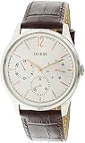 GUESS Regent Herren-Armbanduhr 42mm Armband Leder Braun Batterie W1041G1