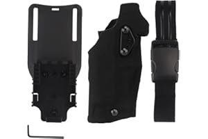 Zhongren Étui tactique pour airsoft G17/19 compatible avec les lumières X300/X300U à libération rapide QLS - Adaptateur de jambe - Carénage de jambe - Accessoires militaires de chasse et d'airsoft