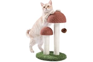 PAWZ Road Tiragraffi a fungo per gatti, in sisal, con palla, 48 cm