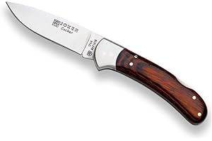 Joker Navaja de caza Cocker NR47, mango Stamina, hoja de 9 cm MOVA, virola inox, herramienta de pesca, caza, camping y senderismo