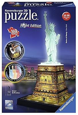 Ravensburger Puzzle 3D - Statue de la Liberté Night 108 pièces
