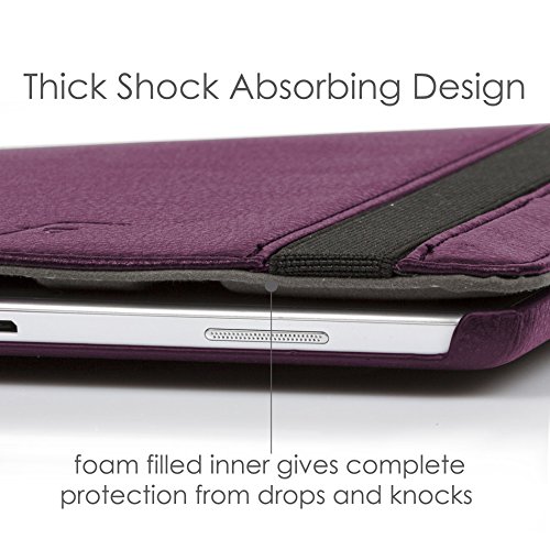 ForeFront Cases® Neue Leder Drehbar Hülle / Tasche / Case / Cover für Samsung Galaxy Tab 3 Lite 7.0 T110 – Rundum-Geräteschutz und intelligente Auto-Sleep-Wake-Funktion mit 3-JAHRES-GARANTIE VON FOREFRONT CASES – inkl. Eingabestift und Displayschutz - 8