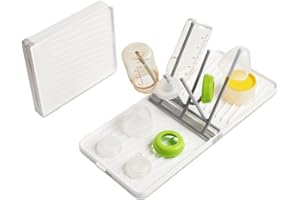 Paafjell Scolapasta pieghevole biberon in viaggio, senza BPA, portatile, comodo da trasportare, aperto da usare. facile da pulire (bianco)