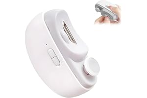 NLFOX Electric Nail Clippers - 2 in-1 Nail Cutter Trimmer Nail Polisher with LED Light - Rechargeable & 2 Speeds - Automatic Nails Blanking Sanding Polisher for Adults Women Men