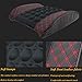 Produktbild QIHANGCHEPIN Auto Elektrische Massage Taille Pad Premium Atmungsaktive Memory Foam Taille Kissen Rückenstütze Massage Granulat für Autos, Büro Stühle und Reise (Schwarz Und Rot) ( Farbe : Schwarz und weiß )
