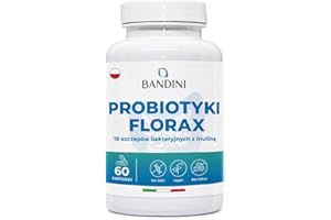 ‎BANDINI Bandini® FLORAX PROBIOTYKI - 60 KAPSUŁEK | Probiotyczne Fermenty Mlekowe | Pełne spektrum 14 szczepów bakteryjnych, w tym Lactobacillus, BifidoBacterium, enzymy trawienne
