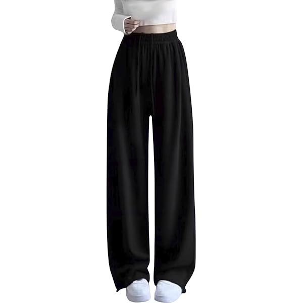 Produktbild von Mädchen Jogginghose Baggy Weite Beine Lang Lockere Sporthose Baggy Weites Bein Joggpants Kinder High Waist Freizeithose Sweatpants Mit Taschen Trainingshose (Beige, 4-5 Years