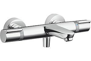 hansgrohe Versostat² - bateria termostatyczna wannowa natynkowy, armatura wannowa z zabezpieczeniem przy 40 °C, thermostat, kran do 2 odbiorników, chrom, 15348000