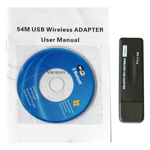 Adaptador Wi-Fi por USB para Windows ME CE 2000 XP Vista  color negro