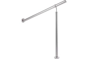 CO-Z Ringhiera per Scale per Interni ed Esterni in Acciaio Inox Corrimano per Piscina, Giardino e Ingresso di Casa (100 x 90 cm)