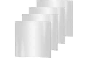 STORMSHOPPING 304 Stainless Steel Sheets, 4PCS 100 x 100 x 0.6 mm Stainless Steel Plates Stainless Steel Shim Plates Metal Sheets for Kitchen DIY Craft Making