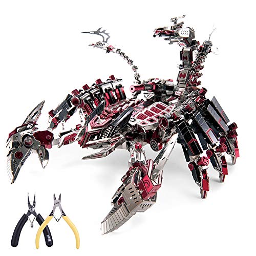 Kreekr 3D Metal Puzzle Red Devils Scorpion DIY Assemble Model Building Kits Laser Cut Jigsaw Toy