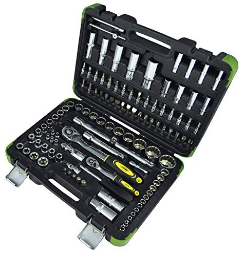 JBM 52979 Coffret de Douilles 113 Pièces 12 Pans, Noir