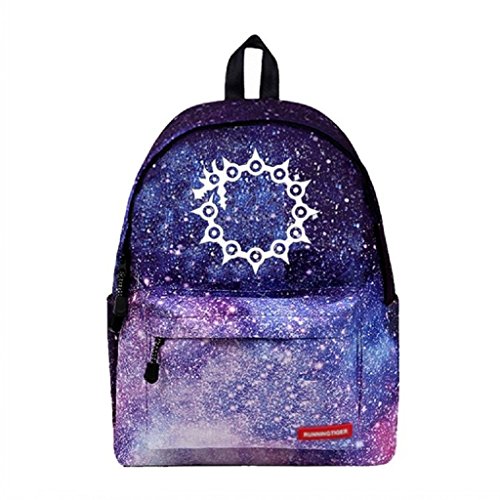 Preisvergleich Produktbild siawasey Japanische Anime Cosplay Luminous Rucksack / Daypack / Schulranzen Schultertasche Schultasche Violett The Seven Deadly Sins