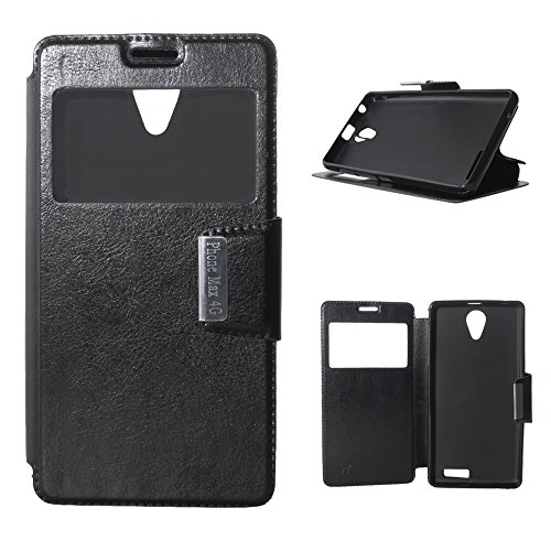 BeCool   - Funda carcasa tipo Libro con funci  n soporte para Energy Phone Max 4G  Protege y se adapta a la perfecci  n a tu Smartphone con ventana S-View con la que podr  s ver todas tus notificaciones  Negro
