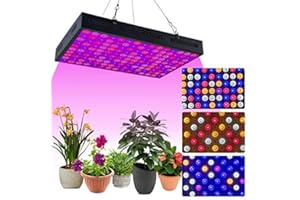 FAVRISON 450W LED Grow Light 150PCS LED Growing Lamp with Heat Dissipation Fan, with Remote Control Full Spectrum Triple Modes LED Plant Light for Indoor Plants Veg and Bloom