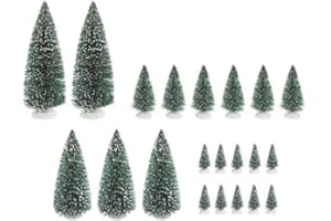 ‎IDEEN MIT HERZ Ideen mit Herz Deko-Schneetannen | 21 Stück | Verschiedene Größen: 7 bis 22 cm | beschneite Tannen für Bastelarbeiten, Modellbau, Modelleisenbahn, Winterdekoration, Weihnachten, Advent