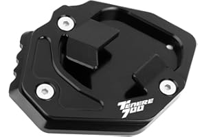 ‎CXEPI CXEPI Motorrad Seitenständer Vergrößern Fuß-Verbreiterung Ständer Platte Pad für Tenere 700 XTZ 700 T700 2019-2023,Schwarz
