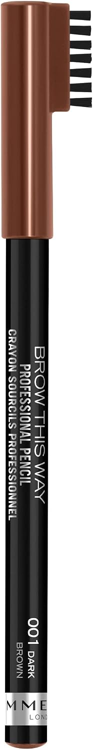 Rimmel London Professional Eyebrow Pencil, Dark Brown, 1.4g