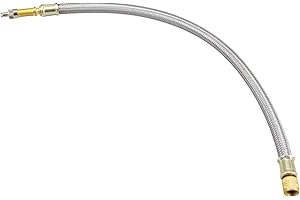 Hyakoz 350mm Extensión de Válvula de Acero Inoxidable para Coche Extensiones de Válvula Extra Largas Adaptador Flexible de Válvula para Coche, Camión, VG8, Motocicleta Scooter