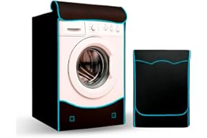 ELECTROHOGAR Coprilavatrice da Esterno e Interno | Telo Impermeabile Lavatrice e Asciugatrice | Tessuto Oxford 420D | Doppia cerniera, Resistente alla Pioggia e al Sole, Protezione Totale