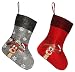 Produktbild 2 tlg. Set: Weihnachtssocke - " Didi das kleine Rentier / Weihnachten " - Filzstrumpf & Nikolausstrumpf - Nikolausstiefel - großer Geschenke Strumpf - Weihnachtsstrumpf / Beutel zum selbst Befüllen - Weihnachtsstiefel / Weihnachtssocken - Kamin Filzschuh - Socke Filzstiefel