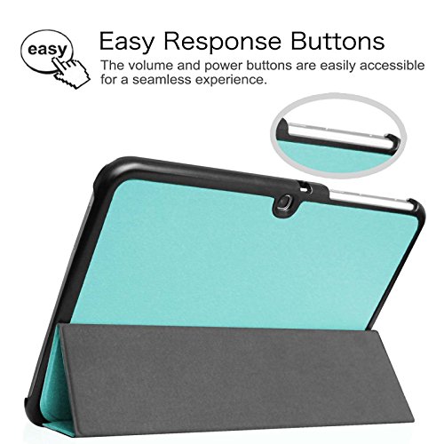 Fintie Samsung Galaxy Tab 4 10.1 Hülle Case – Ultra Schlank Superleicht Ständer Smart Shell Cover Schutzhülle Etui Tasche mit Auto Schlaf / Wach Funktion für Samsung Galaxy Tab 4 10.1 SM-T530 SM-T535 (nicht geeignet für Samsung Galaxy Tab 3 10.1), Blau - 7