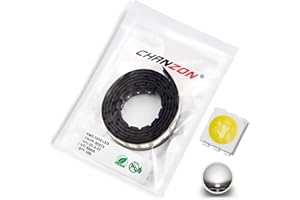 CHANZON 100 pezzi 5050 luci a diodi LED SMD bianche 6000K (montaggio superficiale 5mm x 5 mm 3 chip/LED PLCC 6 pin 60mA 15-18LM) Lampadine ad illuminazione super brillante Componenti elettronici