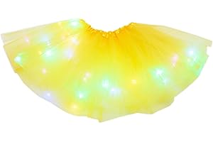 WT-BLVUVY Tutu lumineux à LED pour petites filles de 3 à 12 ans, couleurs assorties
