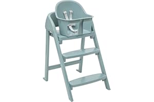 Chicco Crescendo Lite Seggiolone Pappa Evolutivo per Bambini dai 6 Mesi fino a 110 kg, Como Lake, Verde Acqua