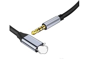 JIEYUCHU Cable Auxiliar Compatible el iPhone 14/13/12/11/XR/XS en el Automóvil, LightN-ing a Jack 3,5 mm, Adaptador Auxiliar para Auriculares, Altavoces, 1M