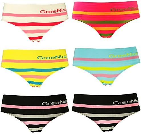 Boxer shorts Underwear Briefs Various Models Pack of 6 Retro Ladies' Women's. Hotpants Panty. Lingerie Hipster Great Quality Size S/M L/XL -  Multicoloured - UK 18