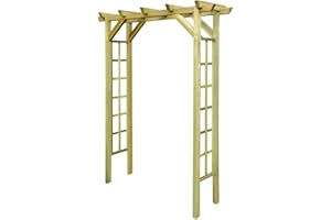 Festnight Arco Flores Soporte de Plantas para Jardín Madera Verde 150 x 50 x 200 cm