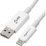 Amazon Basics - USB C Kabel auf USB Typ A, USB 3.1, 2. Generation, 0,9 m, Weiß